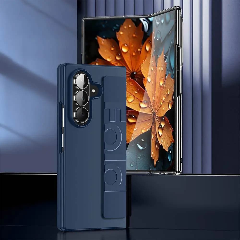 Coque de Protection avec Lanière Samsung Galaxy Z Fold 7 5G Bleu