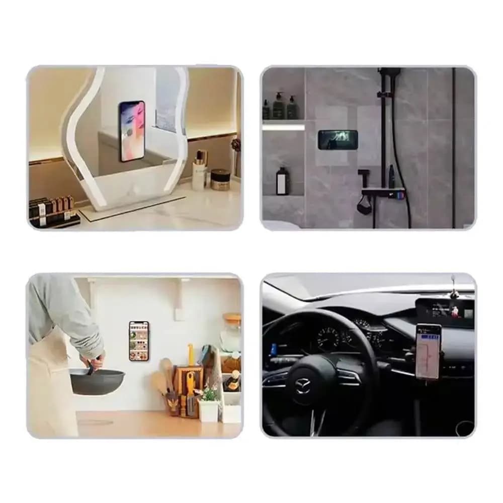 Support Ventouse Silicone avec Pied Intégré Gris