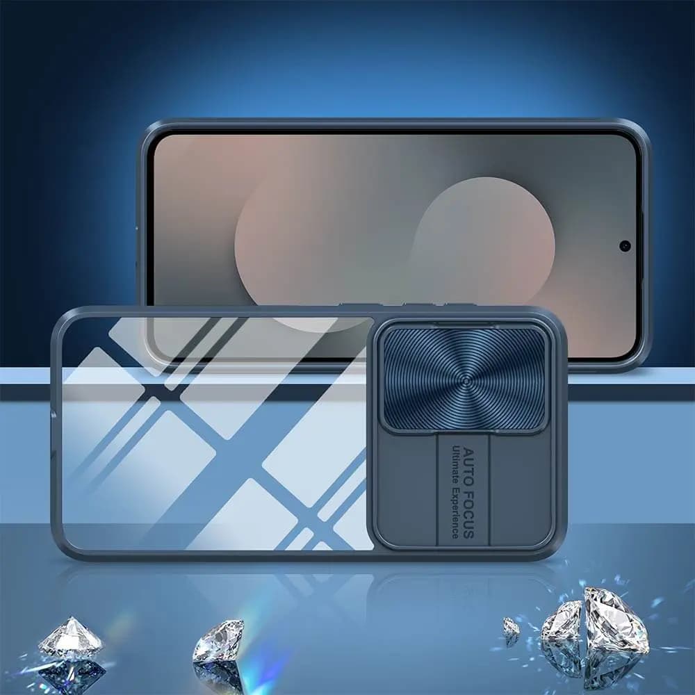 Coque avec cache caméra – Samsung Galaxy S25 FE – PROTECT IE027 Bleu Marine