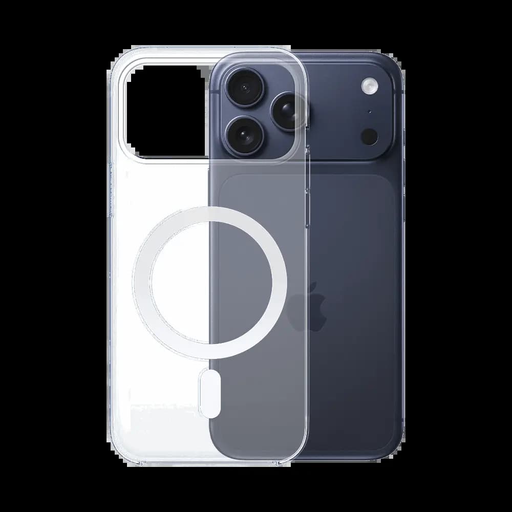 Coque Silicone MagSafe Compatible pour Apple iPhone 17 Pro Max Transparent
