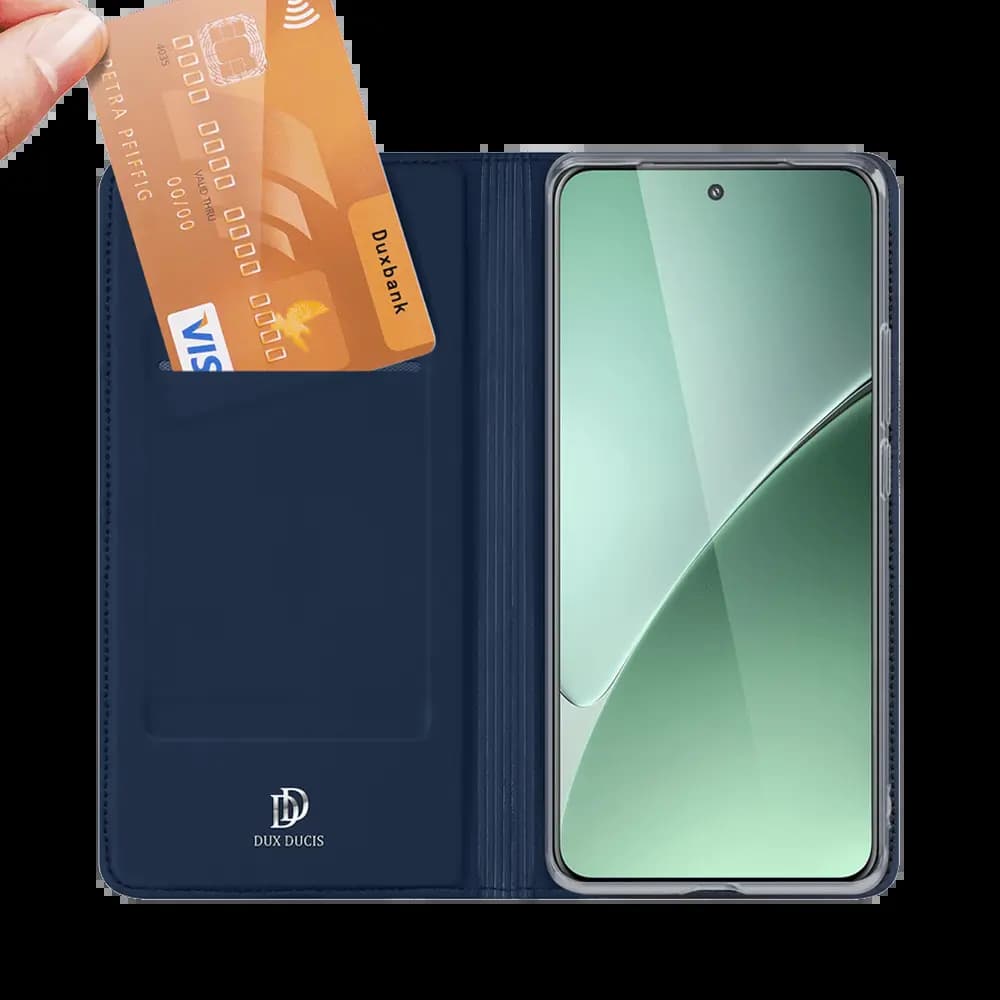 Housse folio Xiaomi 15 Pro porte-carte – Dux Ducis Skin Pro Bleu