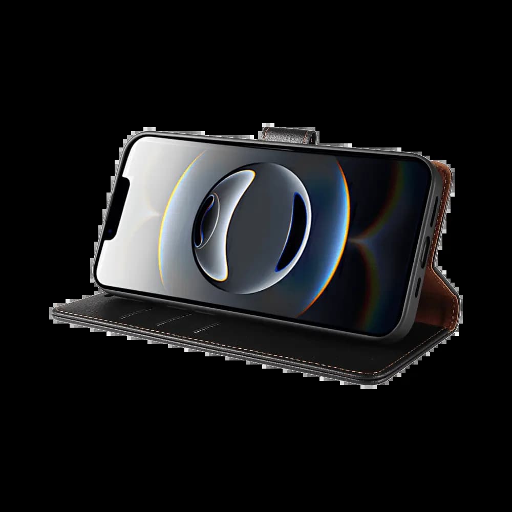 Housse folio anti-RFID iPhone 16e – PROTECT IP011 Noir