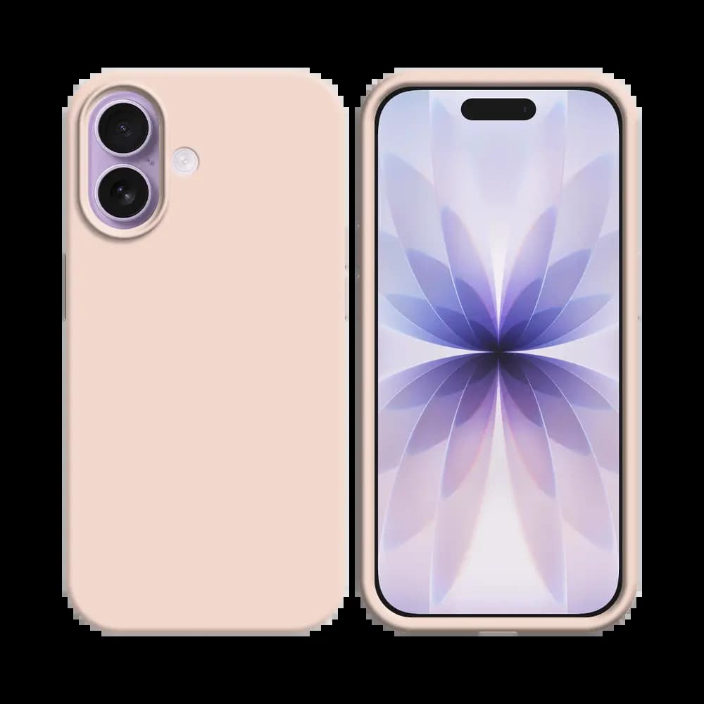 Coque Silicone Compatible pour Apple iPhone 17 Rose Gold
