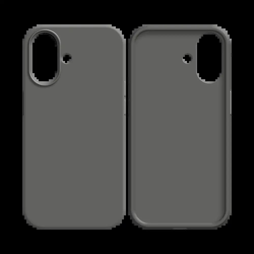 Coque Silicone Compatible pour Apple iPhone 17 Gris Foncé