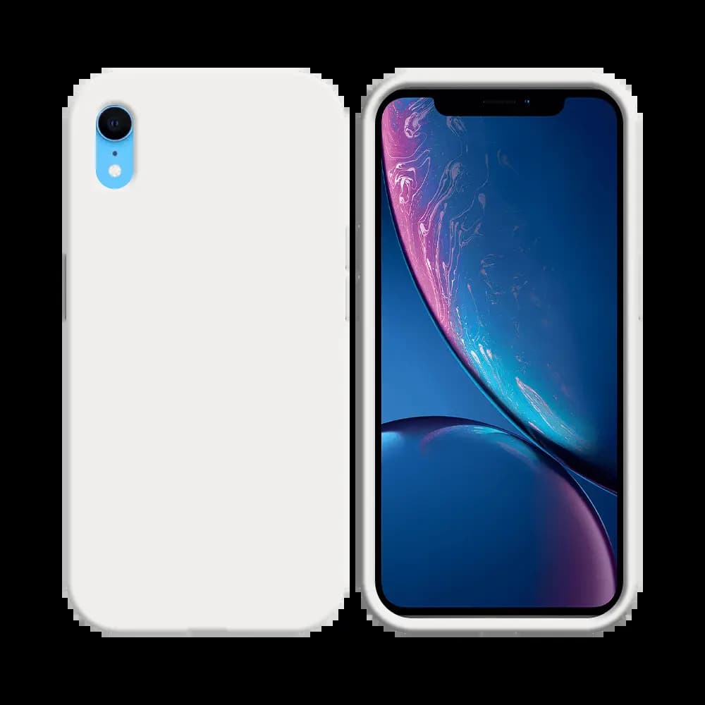 Coque Silicone Compatible pour Apple iPhone XR Blanc