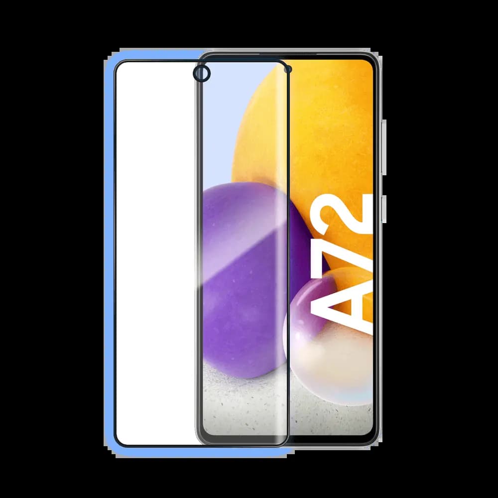 Verre trempé intégral 5D 9H – protection écran compatible Samsung Galaxy A72 – PROTECT Noir