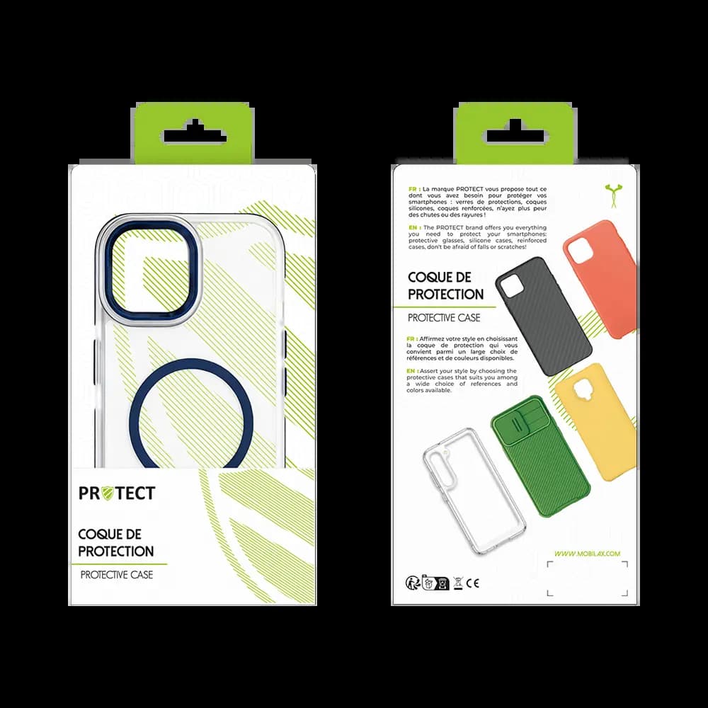 Coque MagSafe antichoc iPhone 15 – PROTECT MS01 Bleu