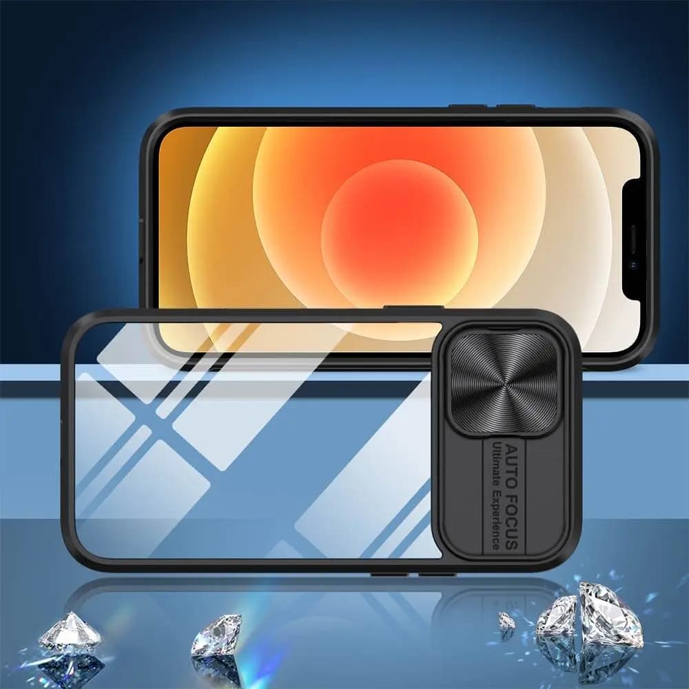 Coque avec cache caméra iPhone 12 – PROTECT IE027 Noir