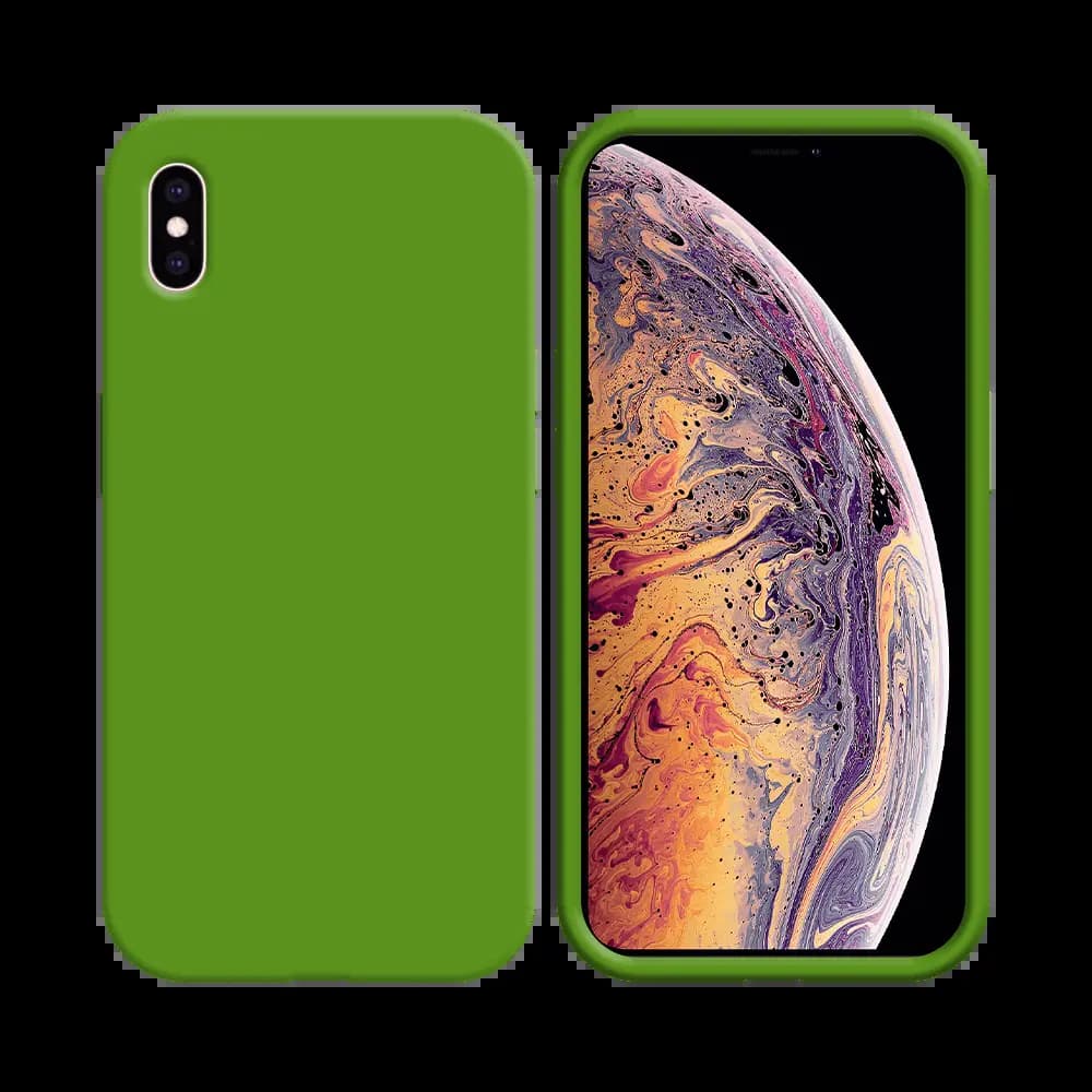Coque Silicone Compatible pour Apple iPhone X & iPhone XS Vert Clair
