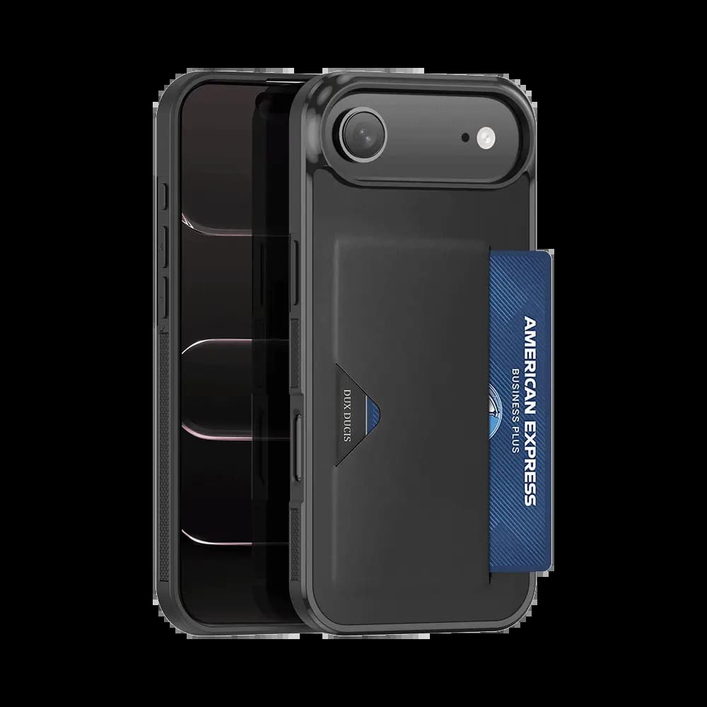  Coque de protection antichoc iPhone Air avec porte-carte intégré - Dux Ducis Pocard Noir