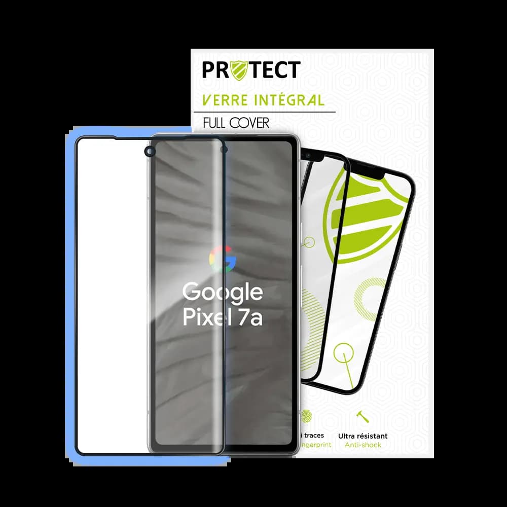 Verre trempé intégral 5D 9H – protection écran Google Pixel 7a – PROTECT Noir