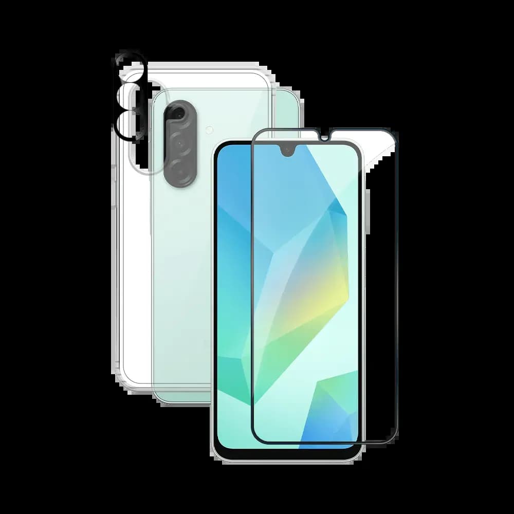 Pack de Protection Coque + Protection Lentille + Verre Trempé PROTECT pour Samsung Galaxy A26 5G Transparent