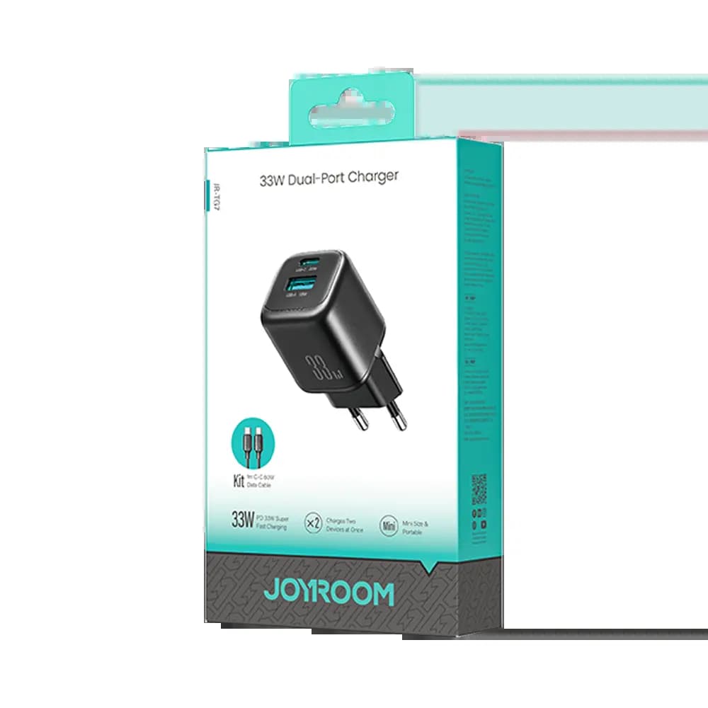 Chargeur Secteur Multi JOYROOM JR-TG7 33W avec Câble USB-C vers USB-C 60W Noir