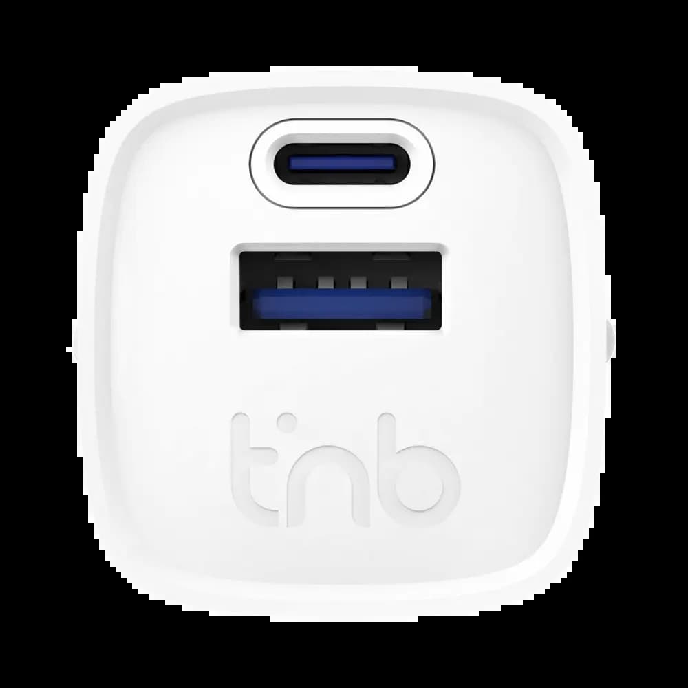 Chargeur Secteur Multi T'nb CHTINY20W USB-C + USB-A GAN 20W Blanc
