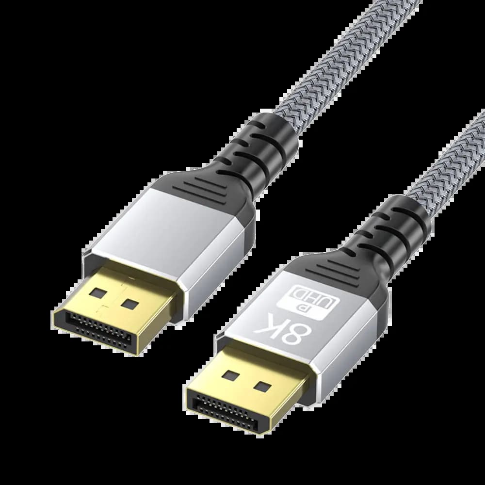 Câble DisplayPort 8K mâle vers mâle nylon tressé - 2m