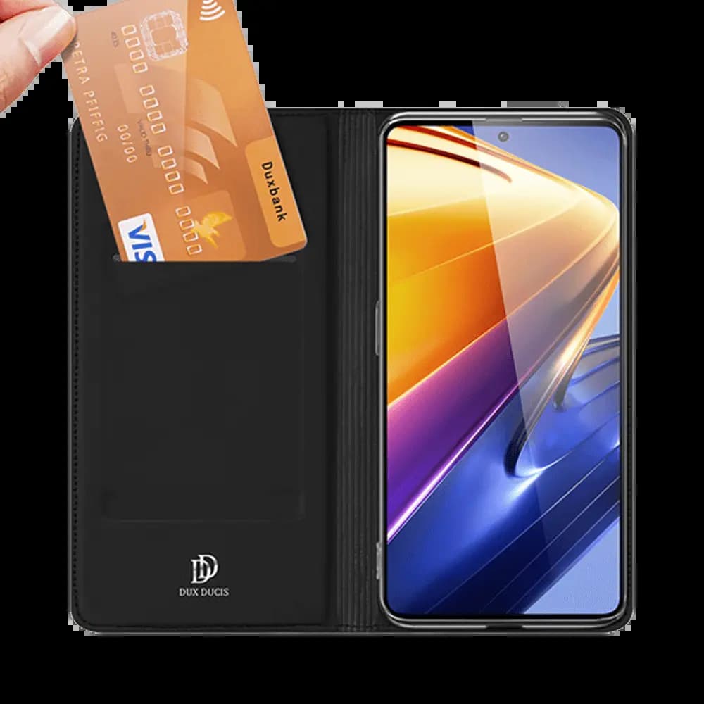 Housse folio Xiaomi Poco F4 GT 5G porte-carte – Dux Ducis Skin Pro Noir