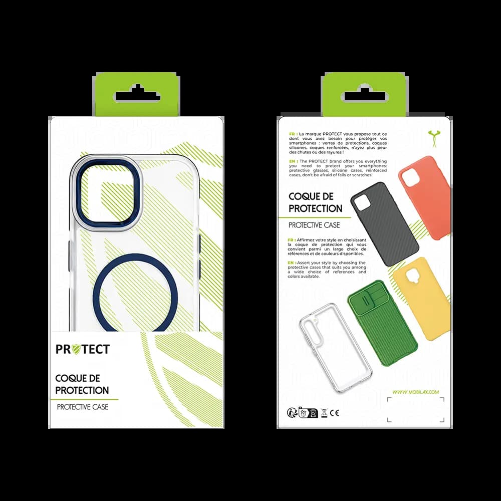 Coque MagSafe antichoc iPhone 15 Pro Max – PROTECT MS01 Bleu