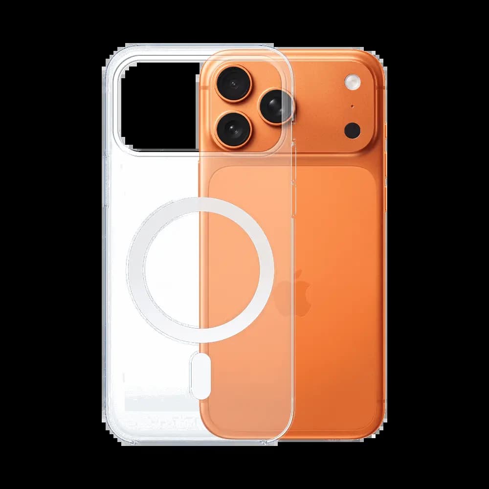 Coque Silicone MagSafe Compatible pour Apple iPhone 17 Pro Transparent