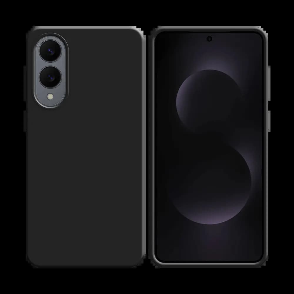 Coque Silicone Compatible pour Samsung Galaxy S25 Edge Noir