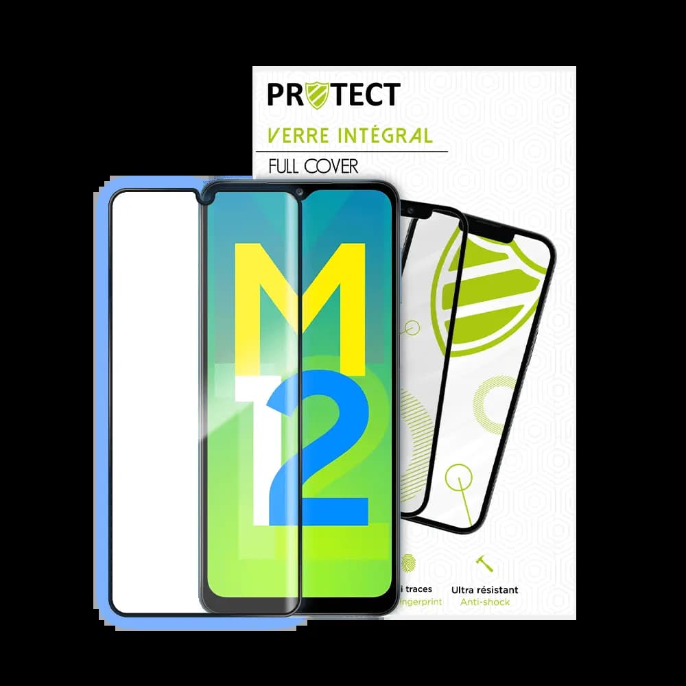 Verre trempé intégral 5D 9H – protection écran Samsung Galaxy M12 – PROTECT Noir