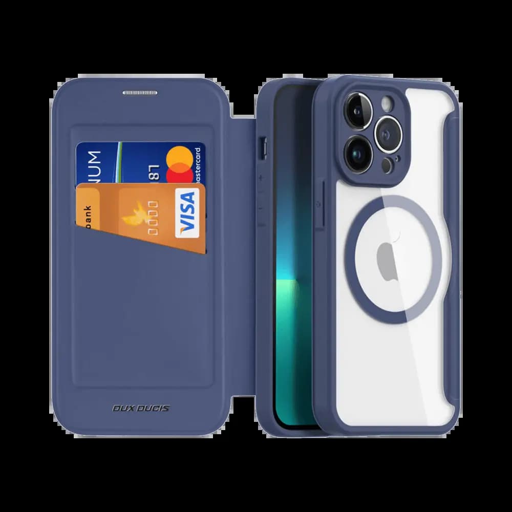Housse de Protection Skin X Pro Dux Ducis pour Apple iPhone 13 Pro MagSafe Bleu