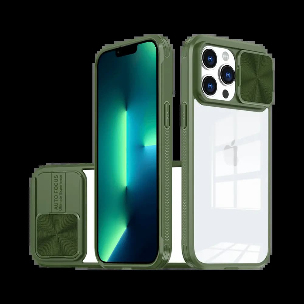 Coque avec cache caméra – iPhone 13 Pro Max – PROTECT IE027 Vert Foncé