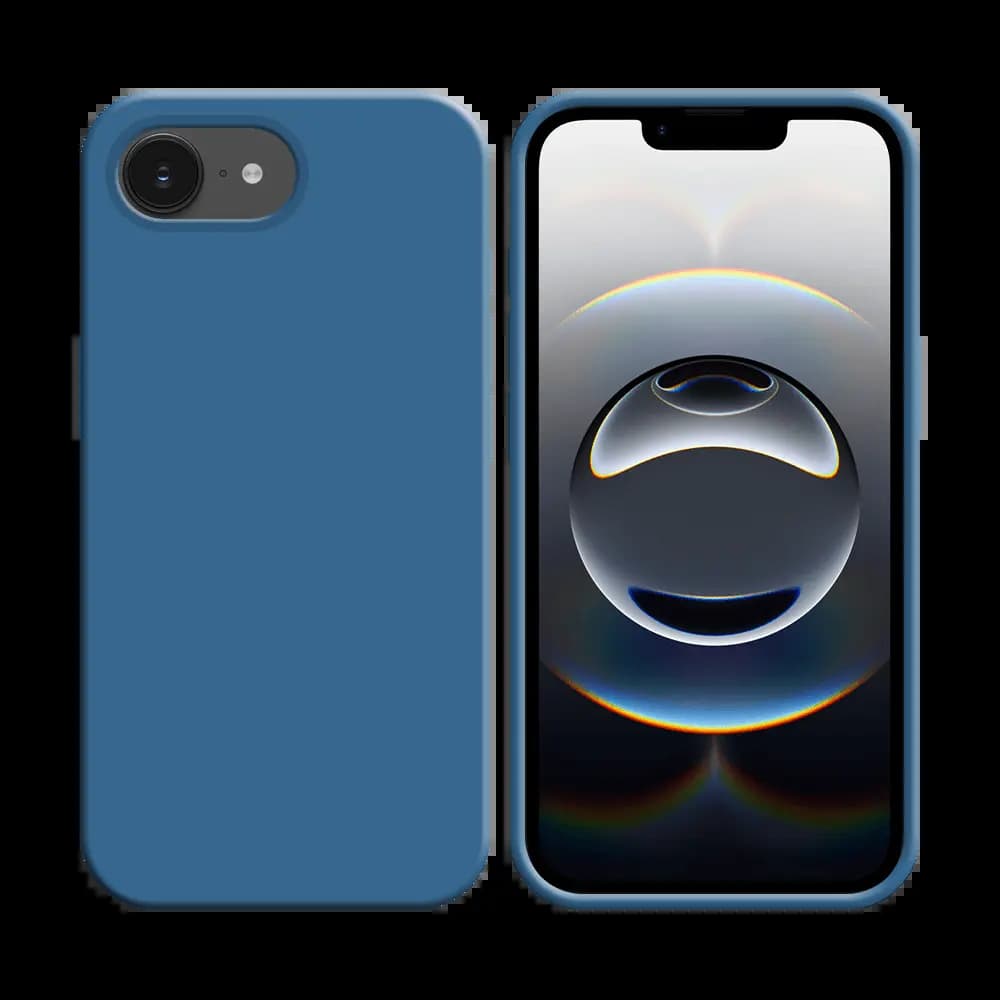 Coque silicone iPhone 16e - Bleu Marine