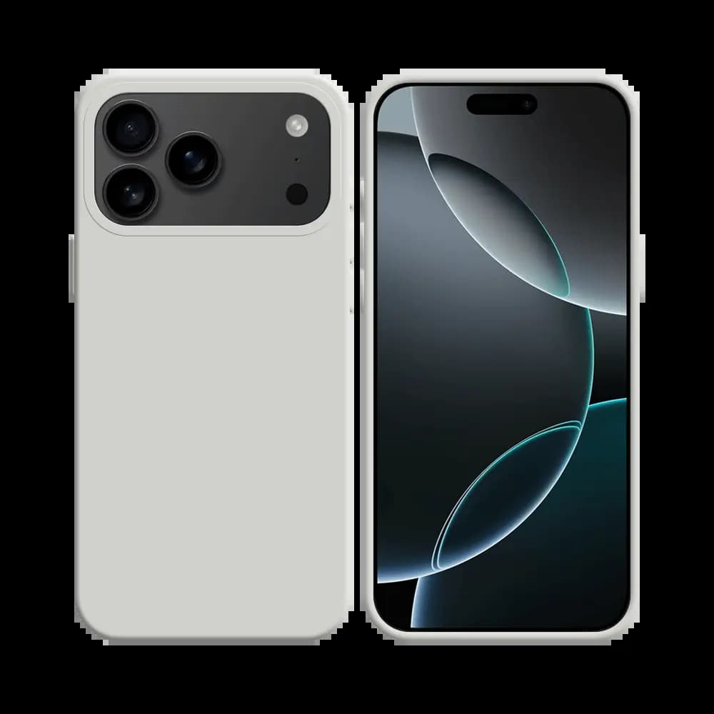 Coque Silicone Compatible pour Apple iPhone 17 Pro Max Blanc