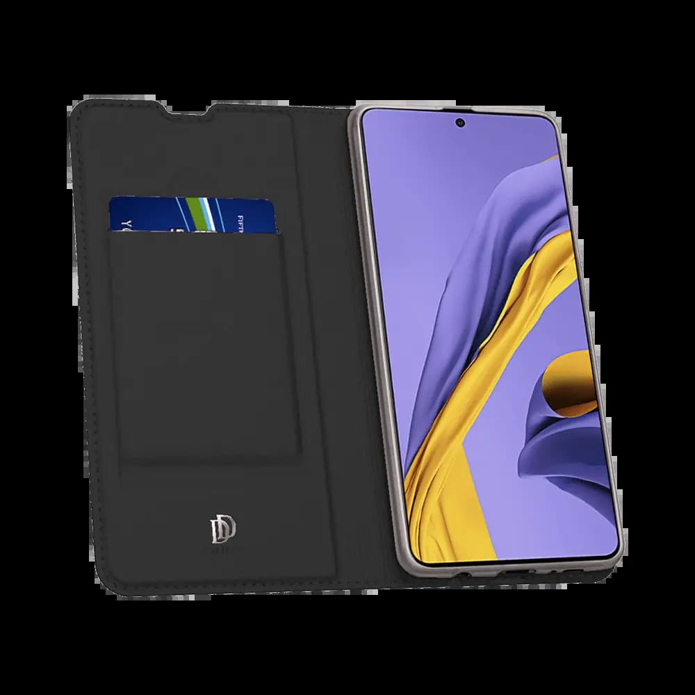 Housse folio Samsung Galaxy A71 porte-carte – Dux Ducis Skin Pro Noir