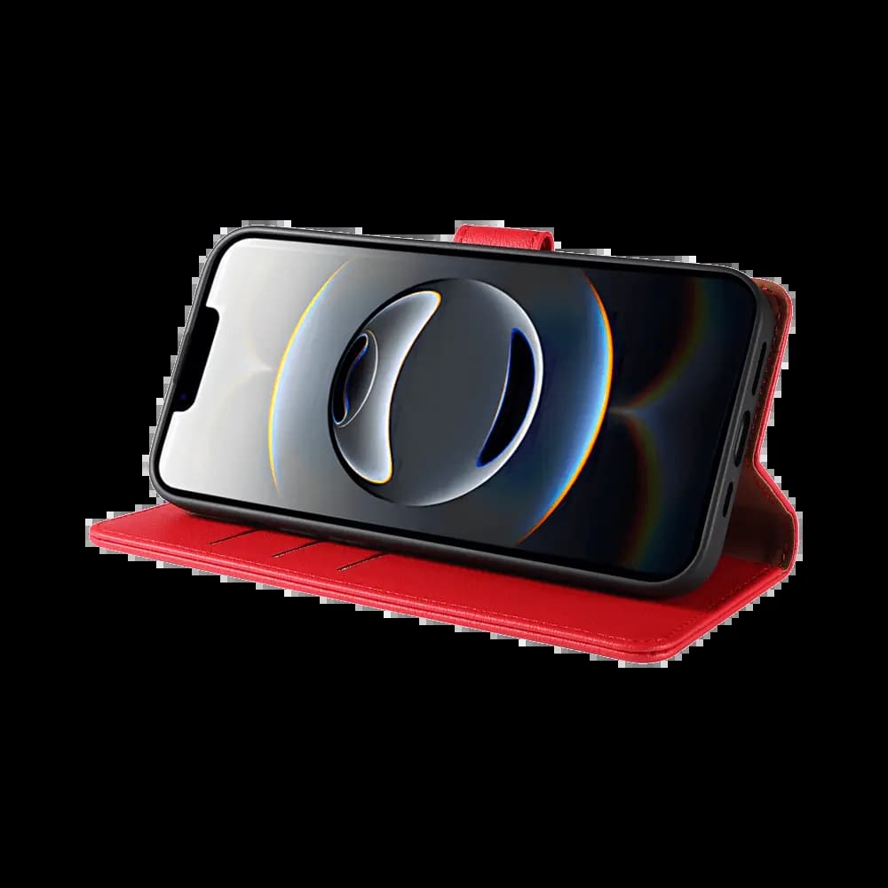 Housse folio anti-RFID iPhone 16e – PROTECT IP011 Rouge