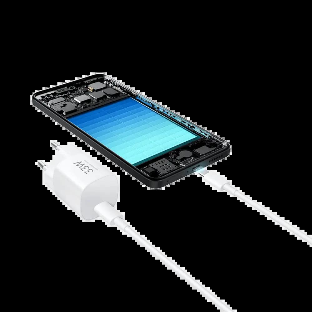 Chargeur secteur GaN USB-C Xiaomi NanoPower 33W recharge rapide et format ultra-compact - Blanc