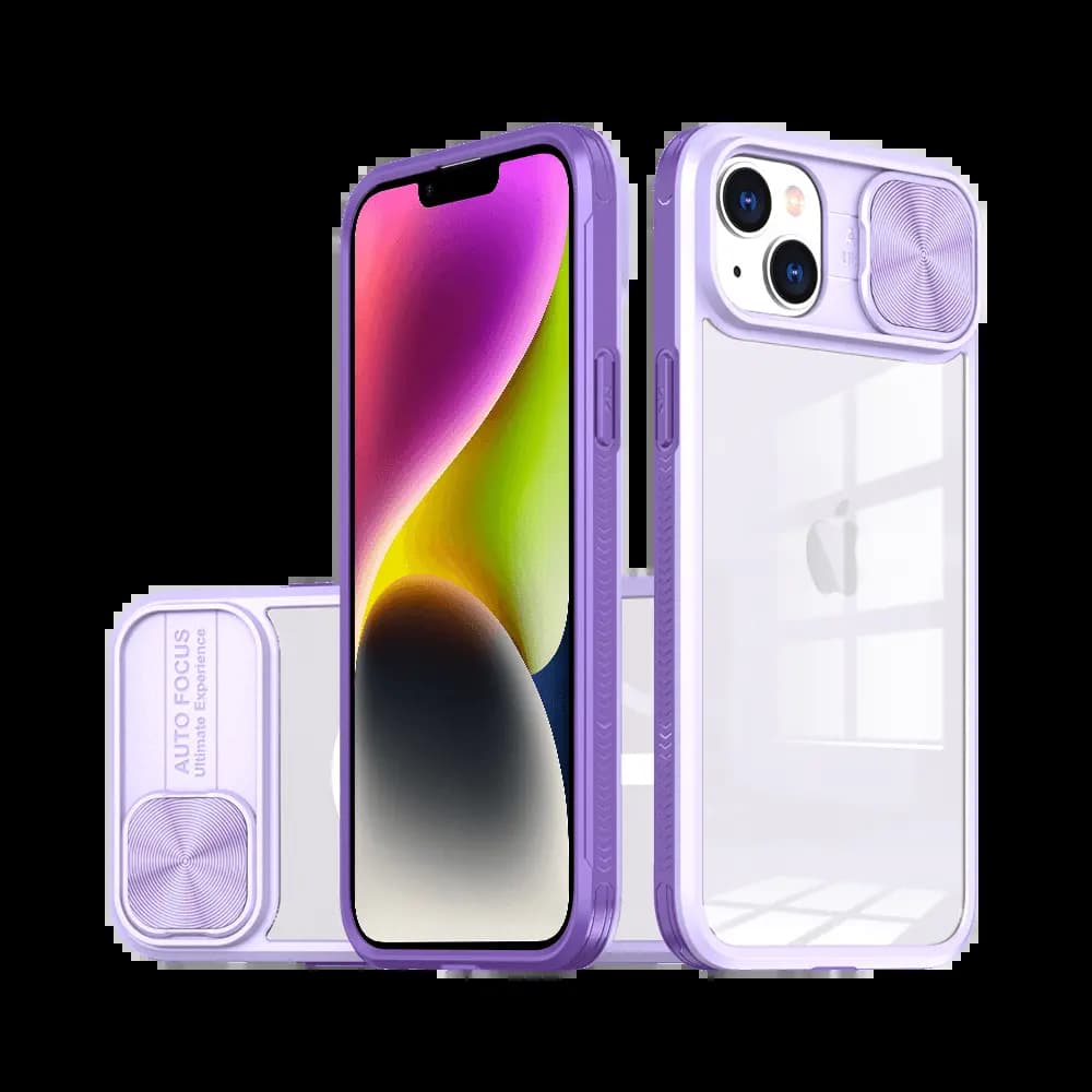 Coque avec cache caméra pour iPhone 13 / 14 / 16e / 17e – PROTECT IE027 Violet