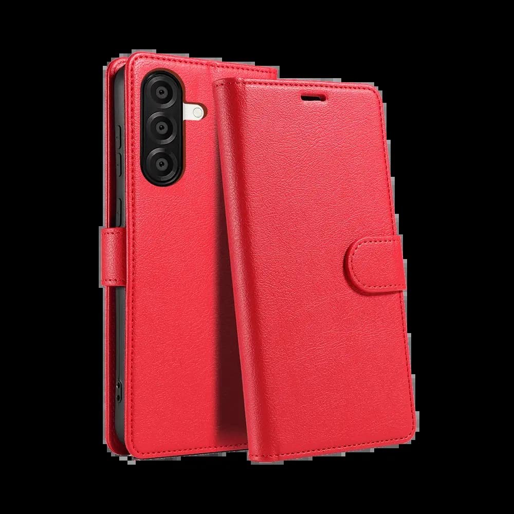 Housse folio anti-RFID Samsung Galaxy A57 5G – PROTECT IP011 Rouge