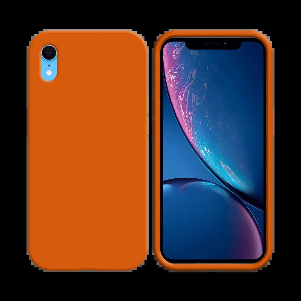 Coque Silicone Compatible pour Apple iPhone XR Orange