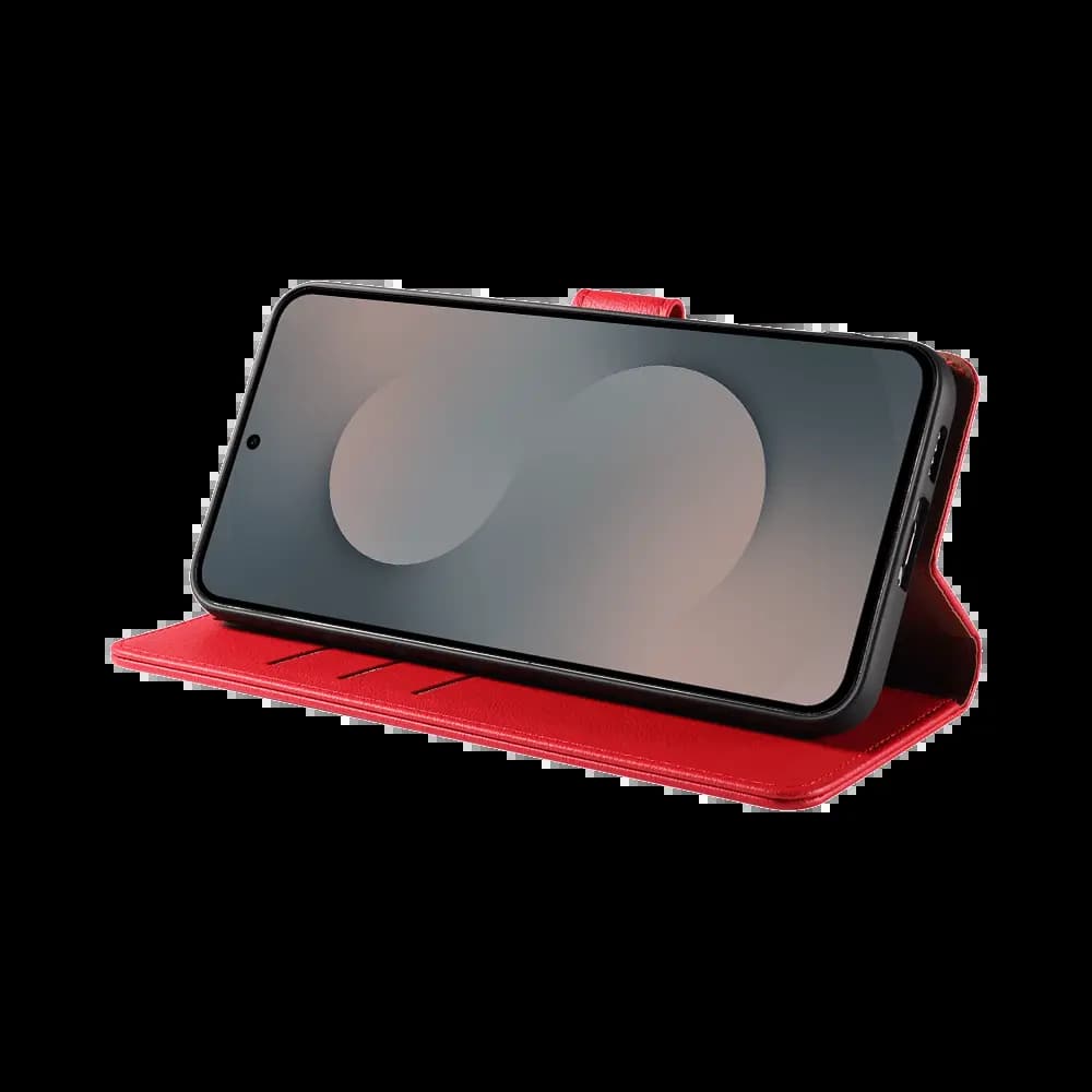 Housse folio anti-RFID Samsung Galaxy S25 FE – PROTECT IP011 Rouge