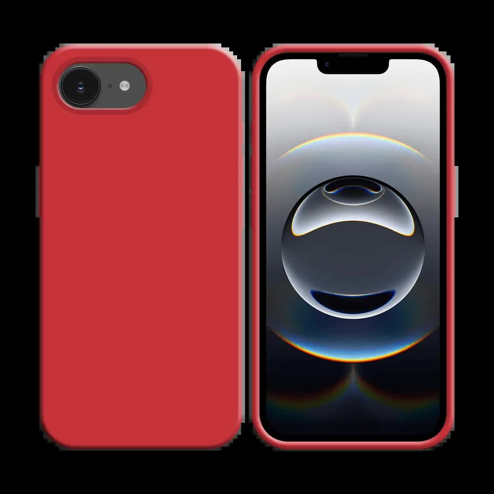Coque silicone iPhone 16e - Rouge