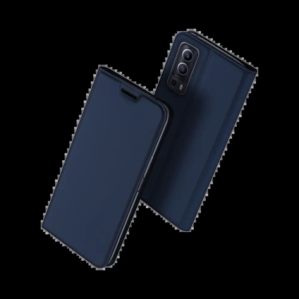 Housse folio Vivo Y72 porte-carte – Dux Ducis Skin Pro Bleu