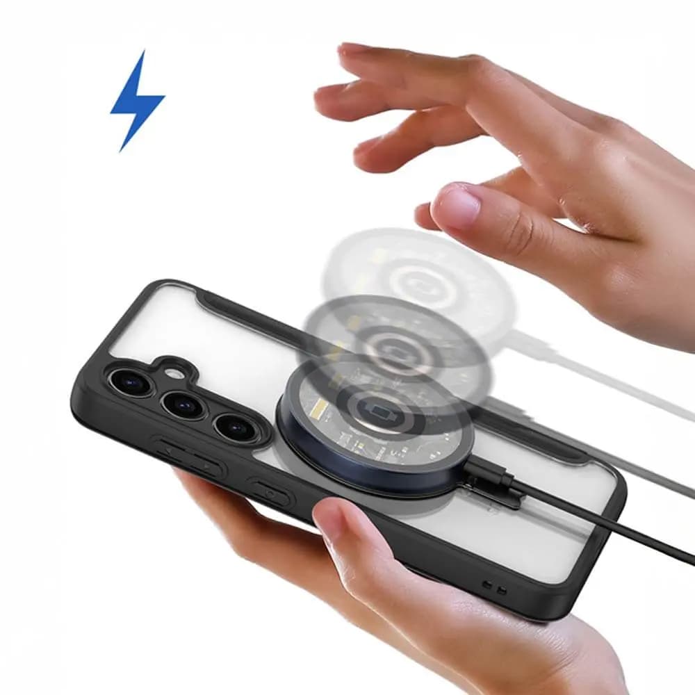 Housse de Protection Skin X Pro Dux Ducis pour Samsung Galaxy S24 5G (with Magnetic Stand) MagSafe Noir