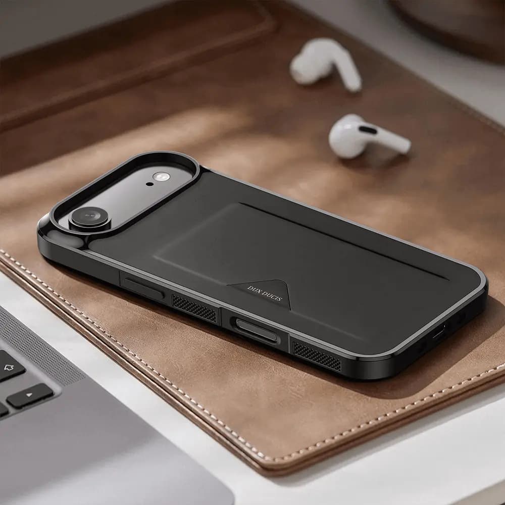  Coque de protection antichoc iPhone Air avec porte-carte intégré - Dux Ducis Pocard Noir