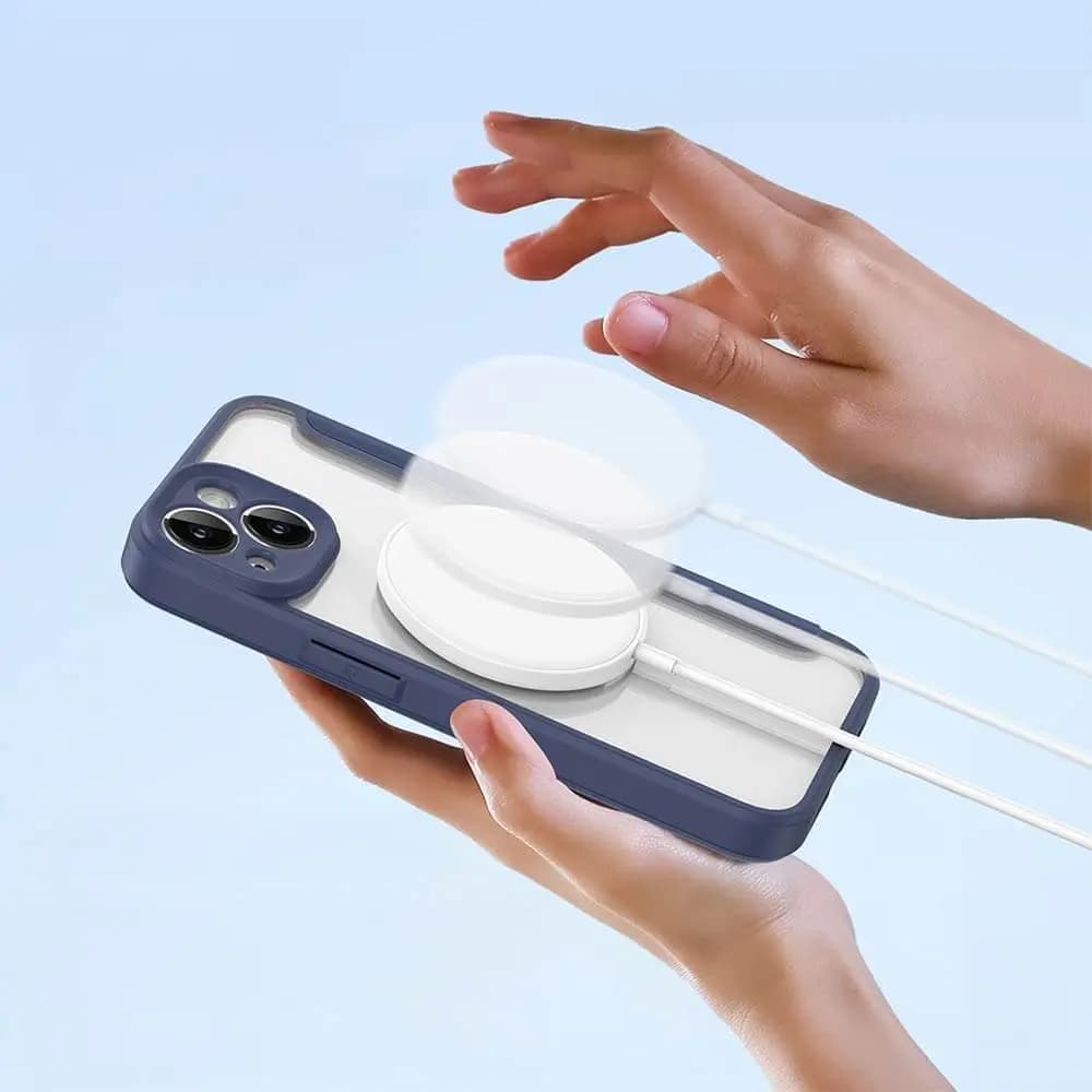 Housse de Protection Skin X Pro Dux Ducis pour Apple iPhone 13/iPhone 14 MagSafe Bleu