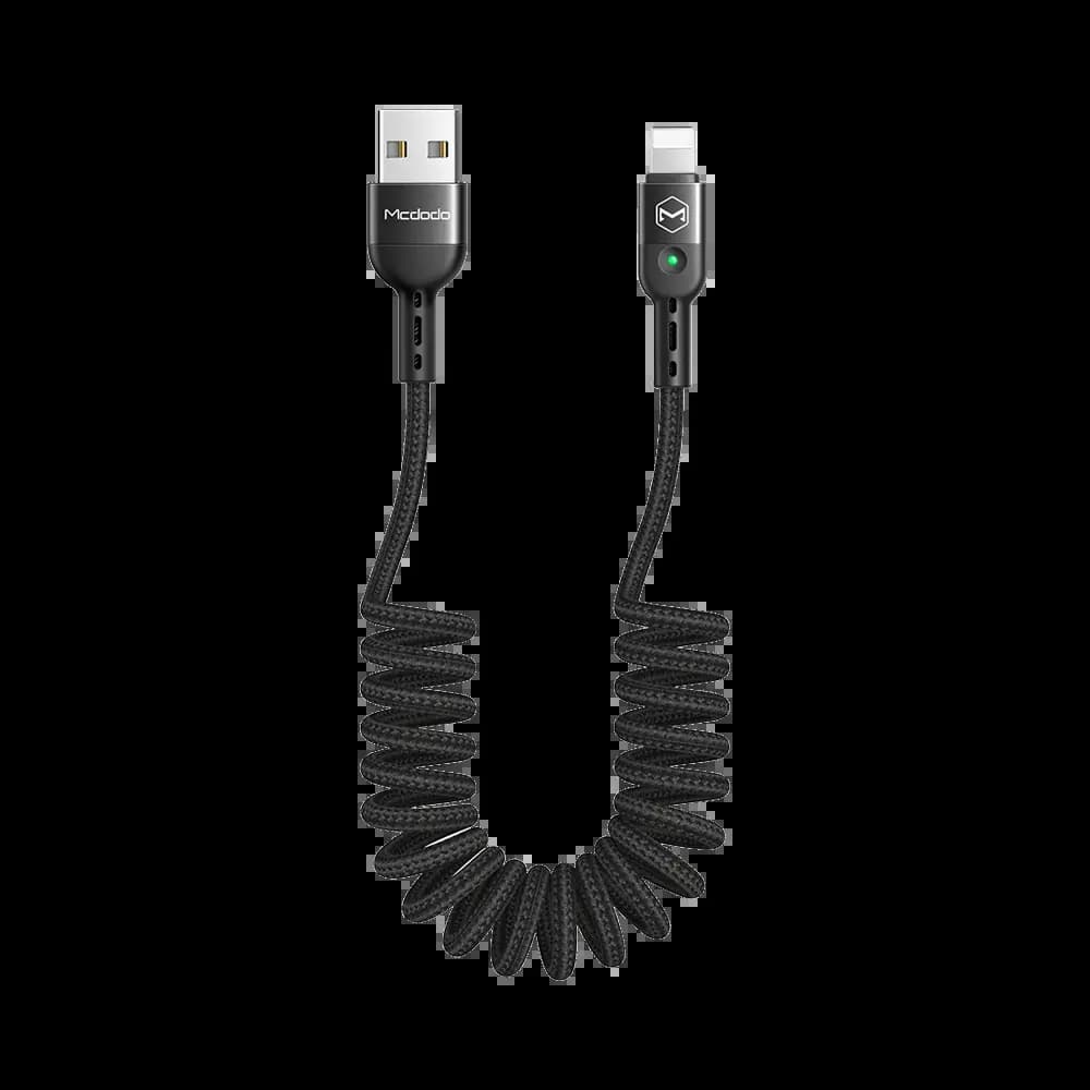 Câble Data USB vers Lightning Mcdodo (avec LED) 1.8m Noir