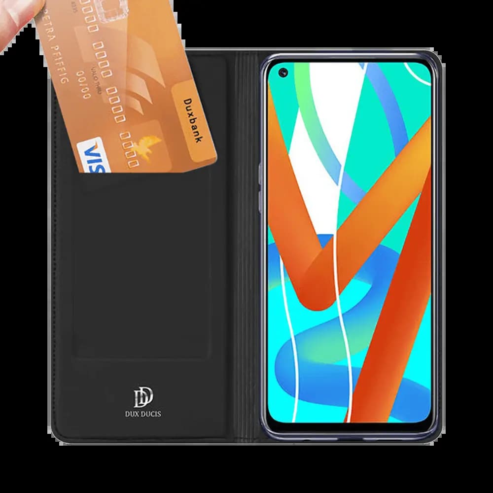 Housse folio Google Realme 8 porte-carte – Dux Ducis Skin Pro Noir