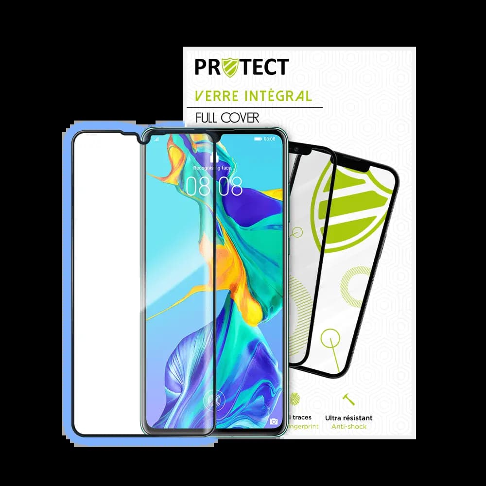 Verre trempé intégral Huawei P30 – protection écran 5D 9H – PROTECT Noir