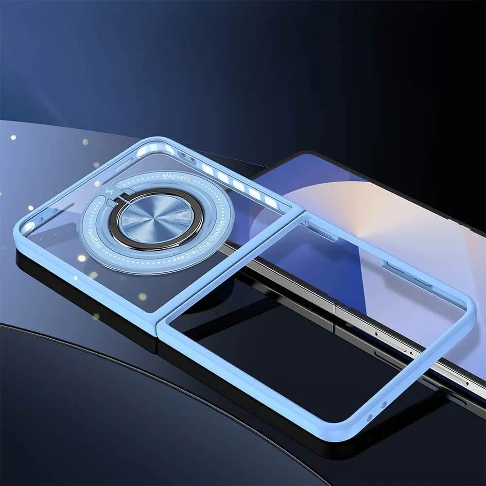 Coque de Protection Magnétique avec Bague 360° Z-FL3 Samsung Galaxy Z Flip 7 5G Bleu