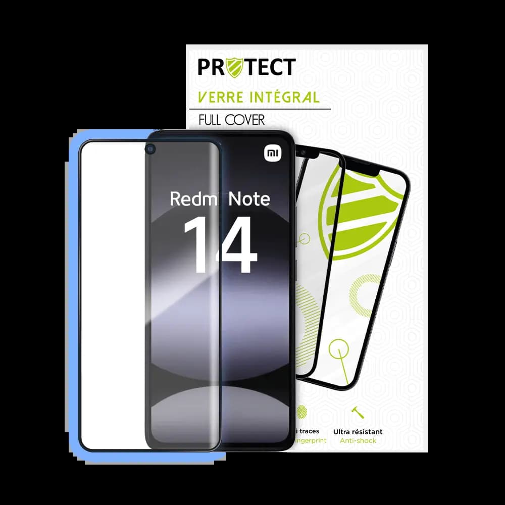 Verre Trempé Intégral PROTECT pour Xiaomi Redmi Note 14 4G Noir