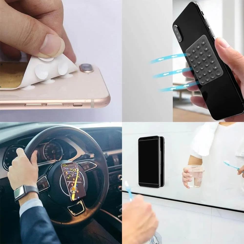 Support Ventouse Silicone Universel pour Smartphone Bleu