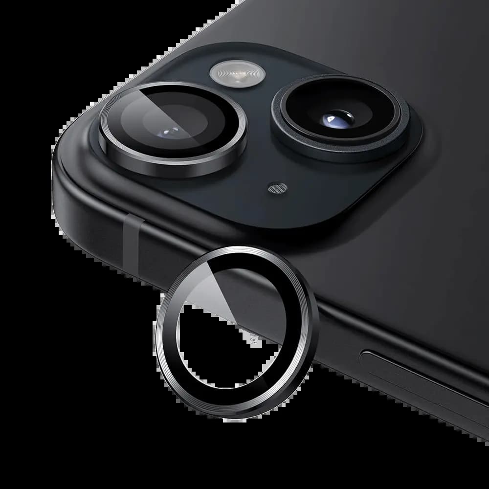 Protection lentille caméra iPhone 15 / 15 Plus - Noir