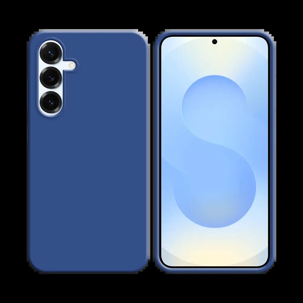 Coque Silicone Compatible pour Samsung Galaxy S25 Bleu Marine