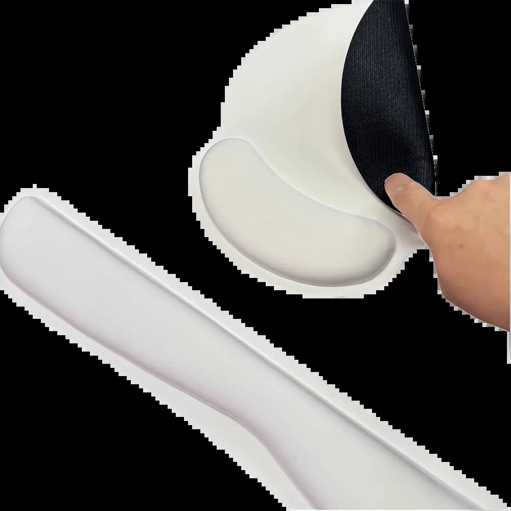 Tapis de Souris Kit 3-en-1 Ergonomique - Blanc