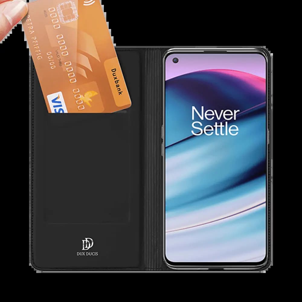 Housse folio OnePlus Nord CE 5G porte-carte – Dux Ducis Skin Pro Noir